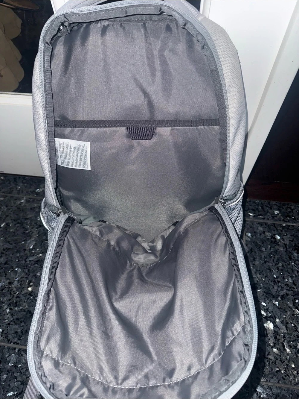 The North Face Light Gray Everyday Backpack with Side Pockets